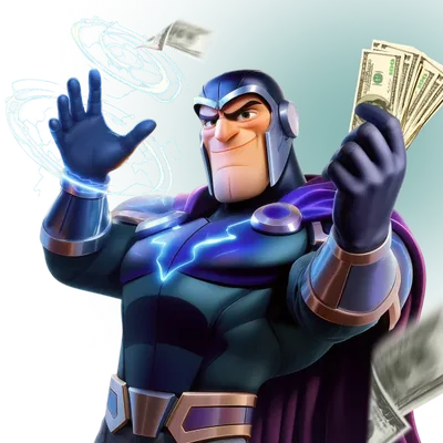 Magneticslots Casino, il nostro eroe con le banconote del pacchetto di benvenuto